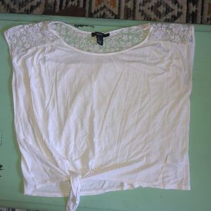 White crop top
